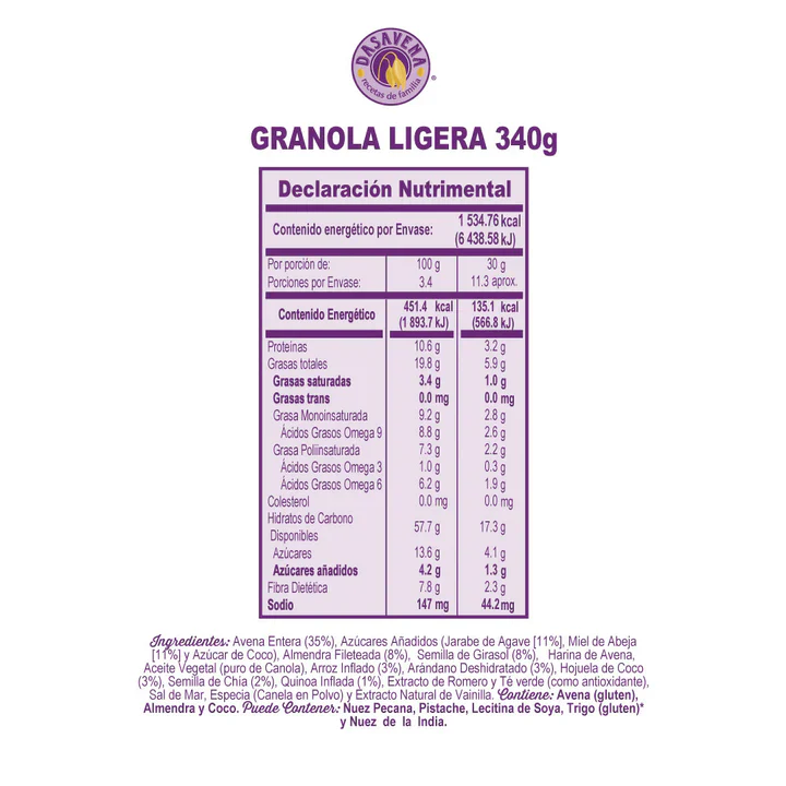 Dasavena- Granola receta ligera - Imagen 4