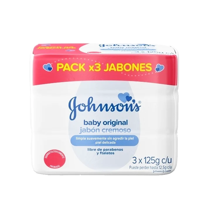 3 JABON JJ BABY ORIGINAL 125 GR