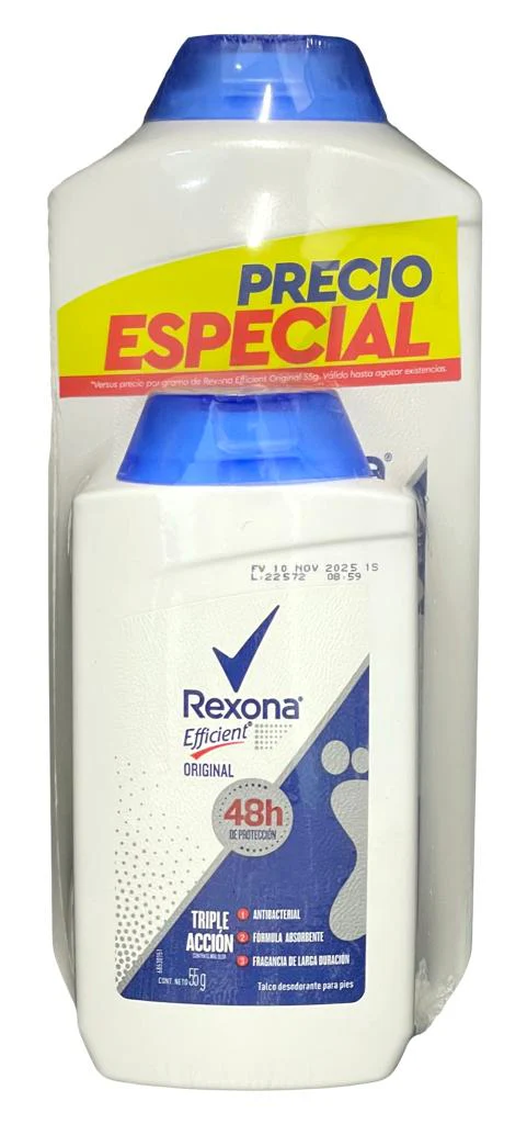 TALCO REXONA EFFICIENT 180 GR+55 GR