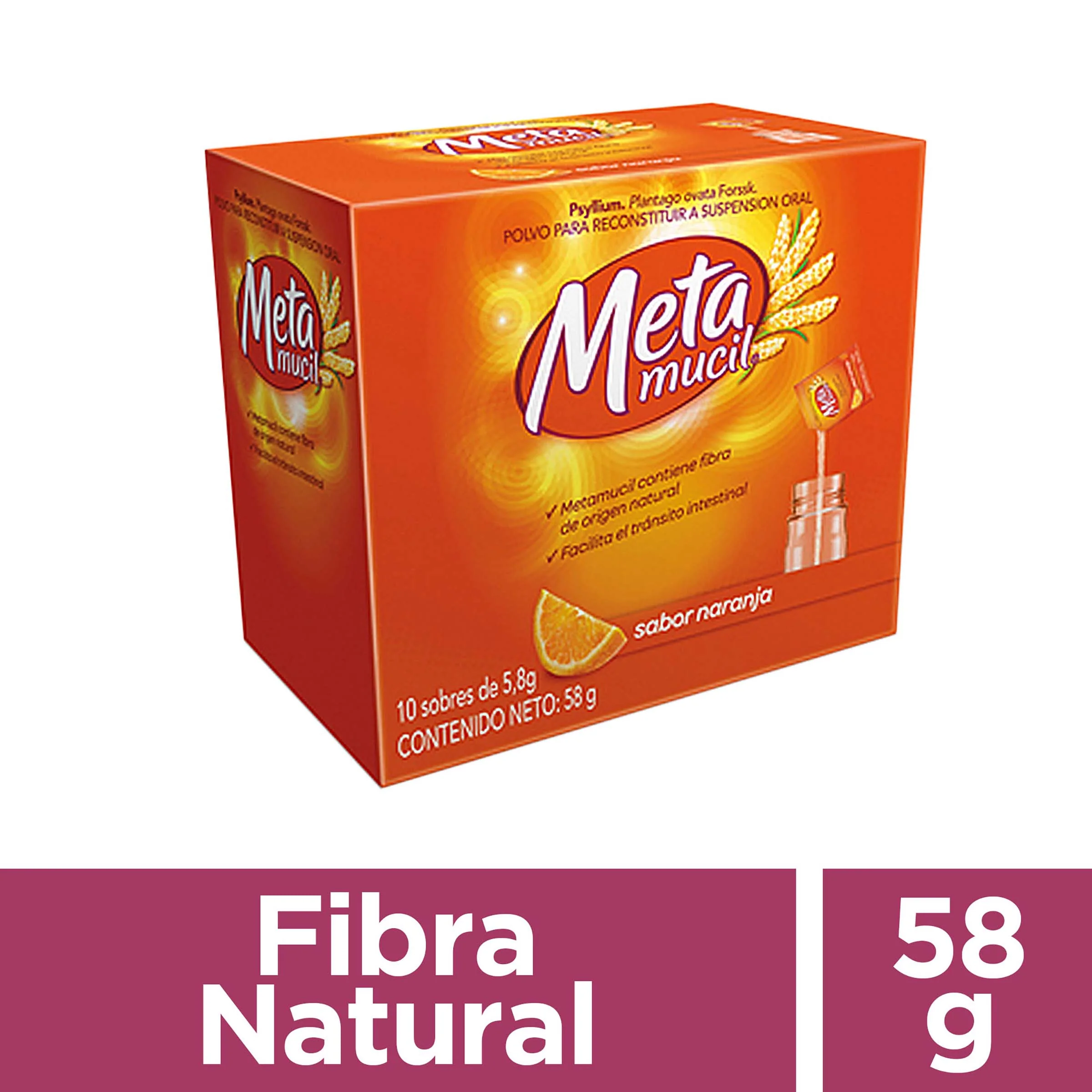 (F) METAMUCIL FIBRA 5.8 GR 10 SOBRES – (EXH4)  – 1 UNIDADES