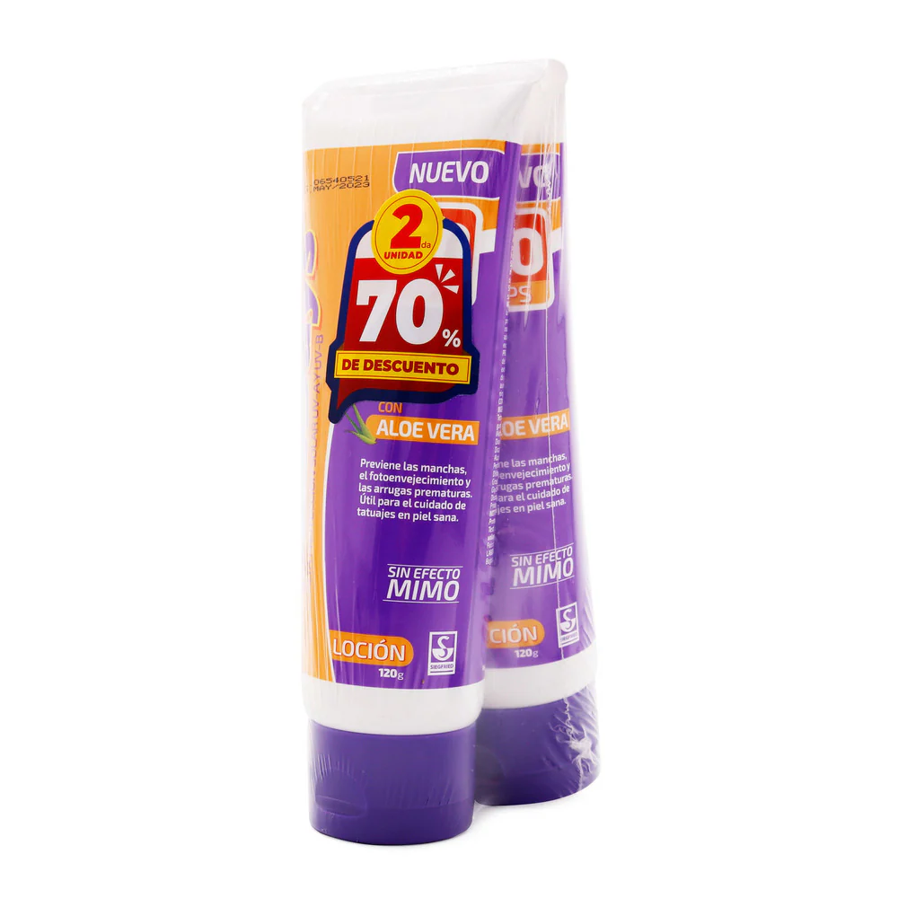 2 PROTECTOR SUNDAYS LOCION PAGUE 1 LLEVE 2 120 GR